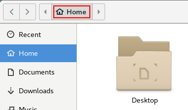 Screenshot on moving to the home directory